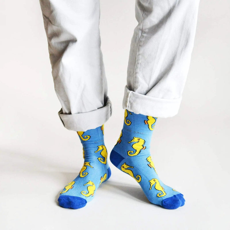 Save the Seahorses Bamboo Socks by Barekind NZ