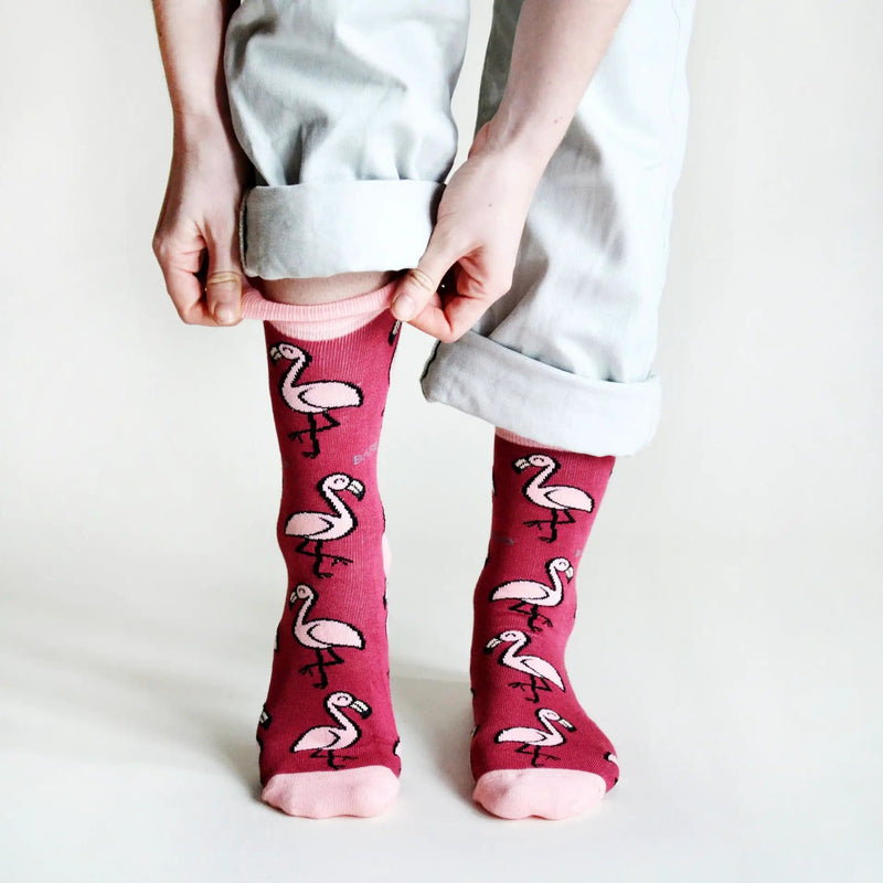 Barekind NZ Socks Save the Flamingos Bamboo Socks Save the Flamingos Bamboo Socks