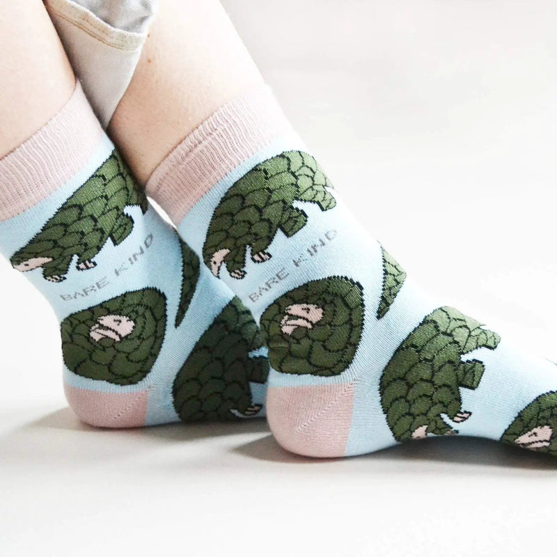 Save the Pangolins Bamboo Socks by Barekind NZ