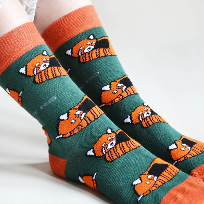Save the Red Pandas Bamboo Socks by Barekind NZ