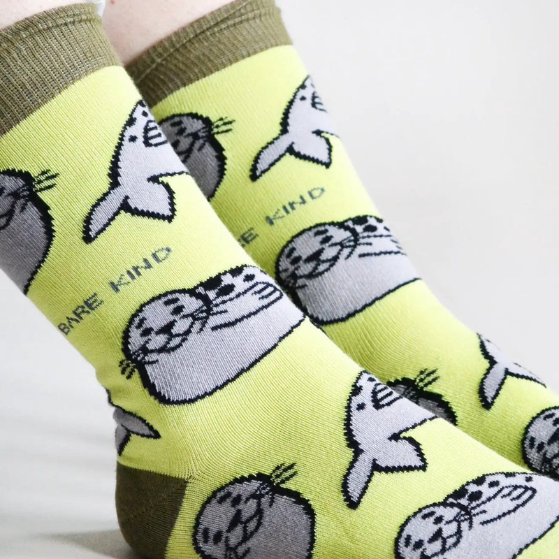 Save the Seals Bamboo Socks by Barekind NZ