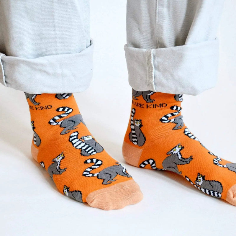 Save the Lemurs Bamboo Socks by Barekind NZ