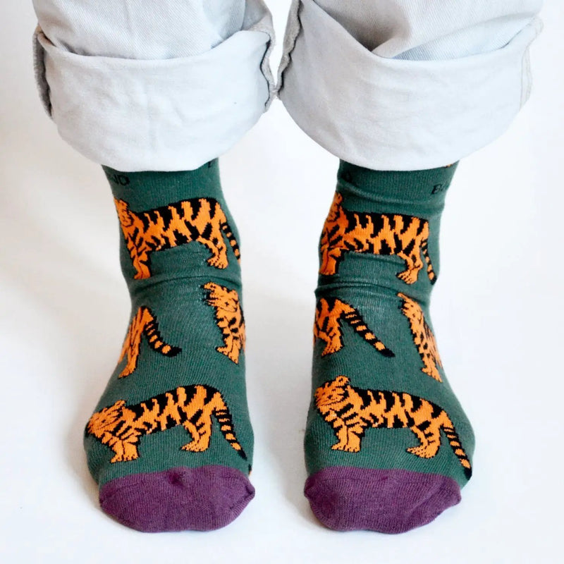 Save the Tigers Bamboo Socks by Barekind NZ
