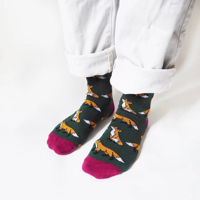 Barekind NZ Socks Save the Foxes Bamboo Socks Save the Foxes Bamboo Socks