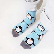 Penguins | Sky Blue | Bamboo Socks by Barekind NZ