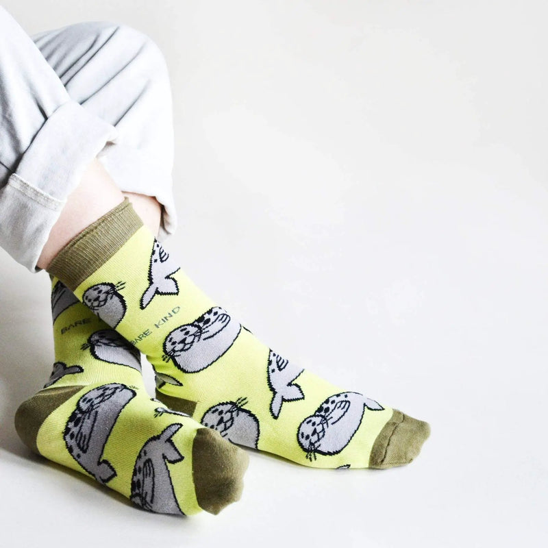 Save the Seals Bamboo Socks by Barekind NZ