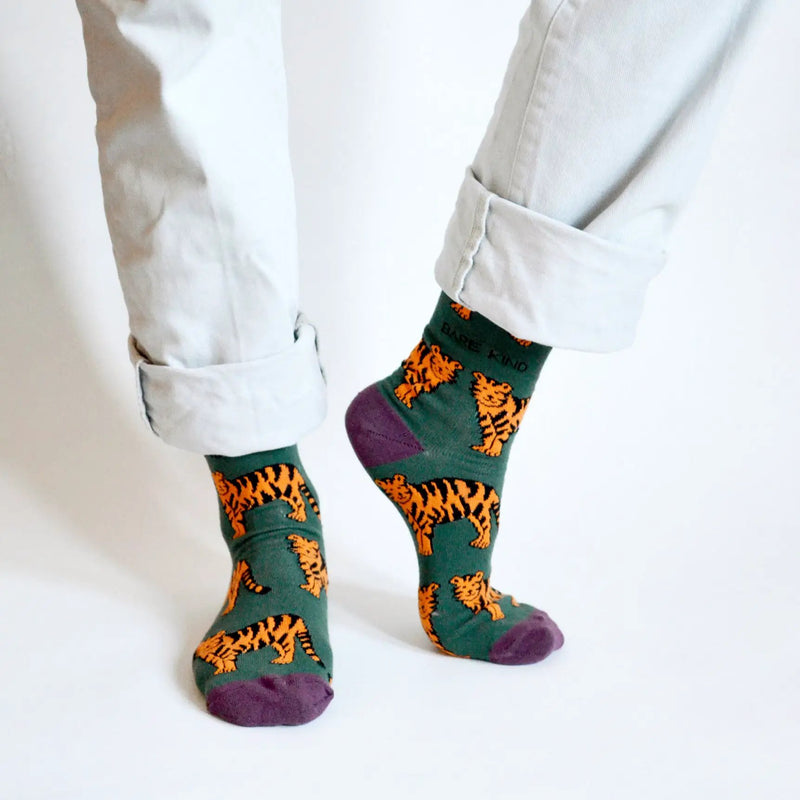 Save the Tigers Bamboo Socks by Barekind NZ