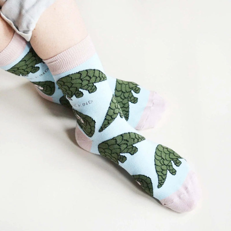 Save the Pangolins Bamboo Socks by Barekind NZ