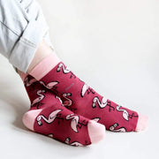 Save the Flamingos Bamboo Socks by Barekind NZ