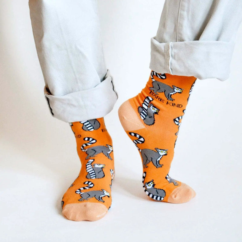 Save the Lemurs Bamboo Socks by Barekind NZ