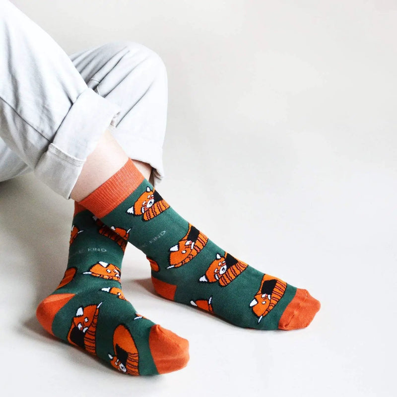 Save the Red Pandas Bamboo Socks by Barekind NZ