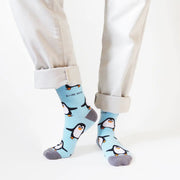 Penguins | Sky Blue | Bamboo Socks by Barekind NZ