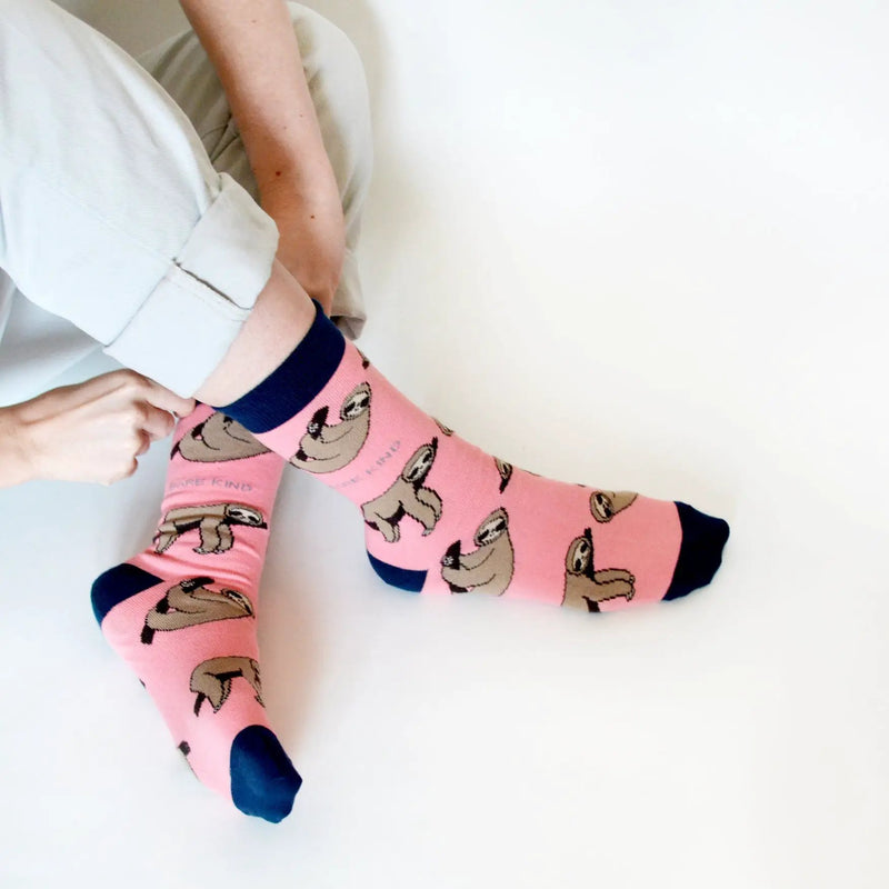 Save the Sloths Bamboo Socks by Barekind NZ