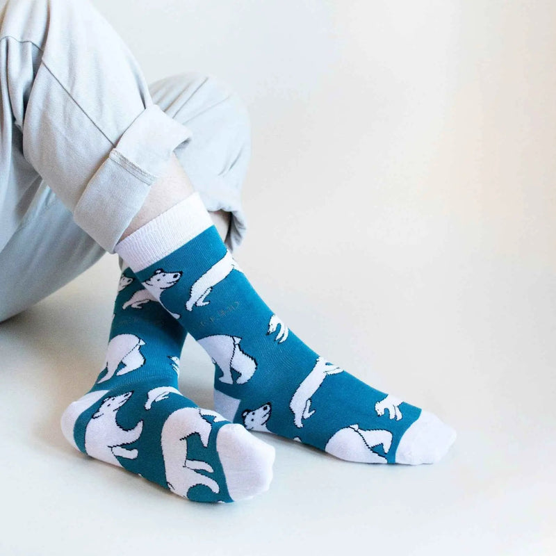 Arctic Animals Bamboo Socks Gift Box of 3 by Barekind NZ