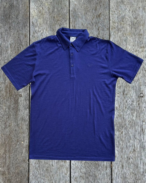 Men's Polo - 100% Merino Wool, Cobalt by Merino 365 NZ