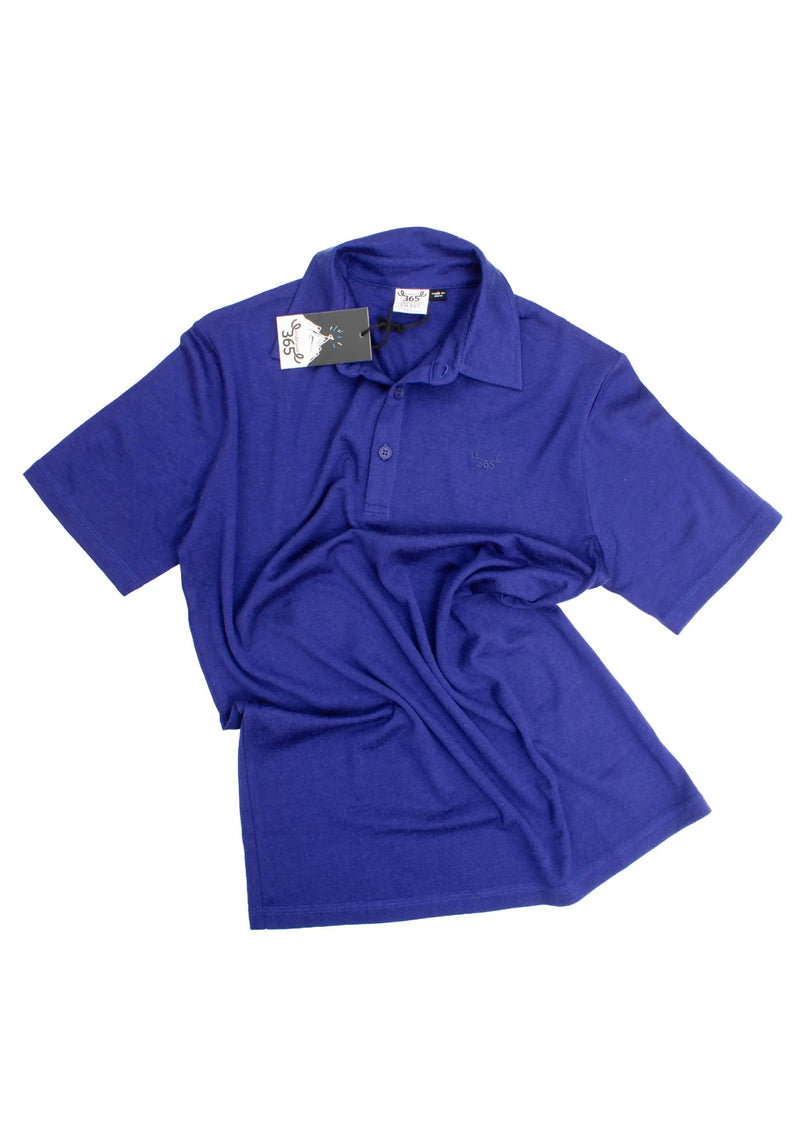 Men's Polo - 100% Merino Wool, Cobalt by Merino 365 NZ
