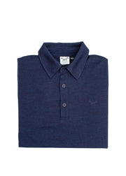 Men's Polo - 100% Merino Wool, Midnight Marle by Merino 365 NZ