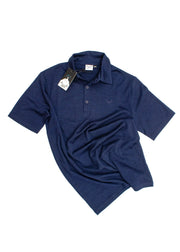Men's Polo - 100% Merino Wool, Midnight Marle by Merino 365 NZ