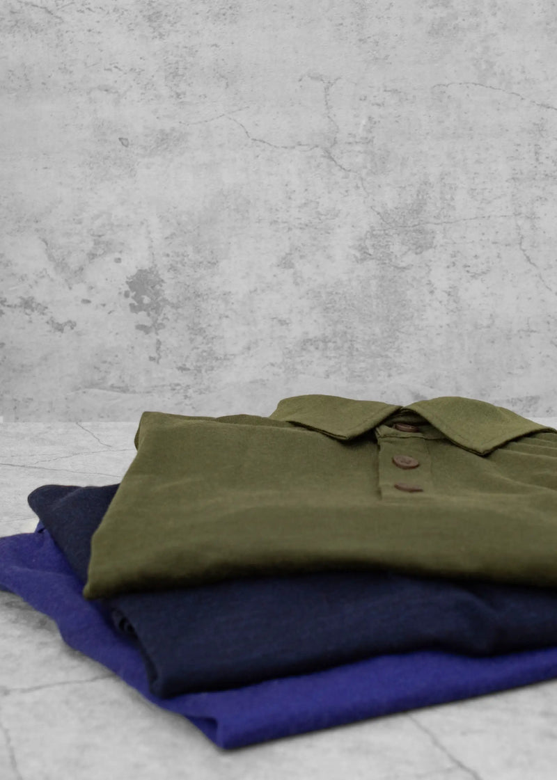 Men's Polo - 100% Merino Wool, Cobalt by Merino 365 NZ