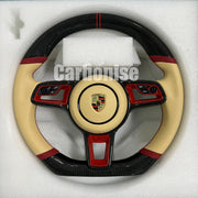 Porsche Steering Wheel (Carbon Fiber+Perforated Leather) @3 by CARBONISE