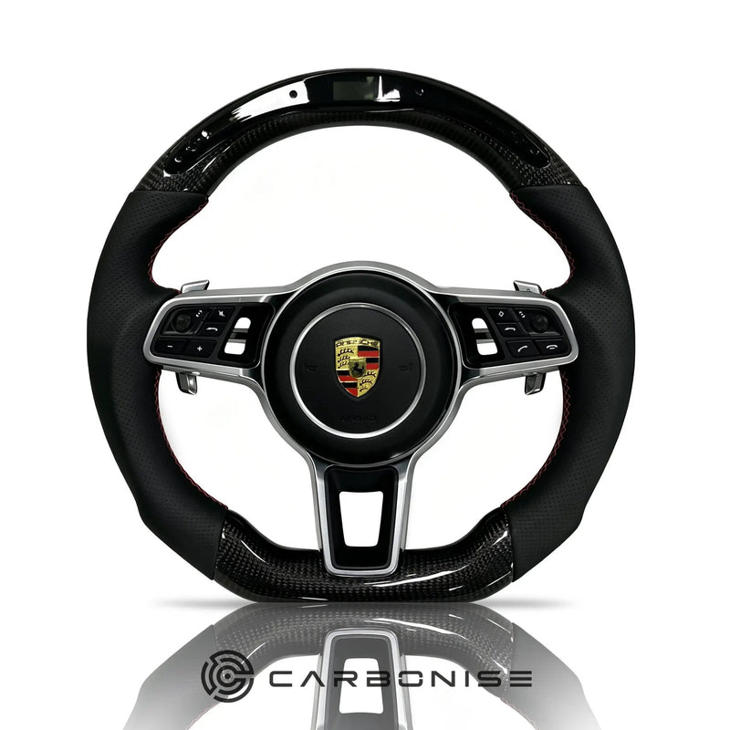 Porsche Steering Wheel (Carbon Fiber+Perforated Leather) @4 by CARBONISE