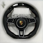 Porsche Steering Wheel (Carbon Fiber+Perforated Leather) @4 by CARBONISE