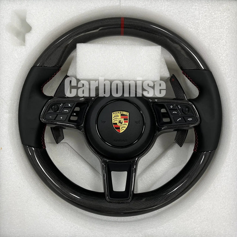 Porsche Steering Wheel (Carbon Fiber+Smooth Leather) @5 by CARBONISE