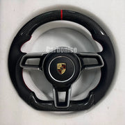 Porsche Steering Wheel (Carbon Fiber+Perforated Leather) @10 by CARBONISE