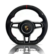 Porsche Steering Wheel (Carbon Fiber+Perforated Leather) @10 by CARBONISE