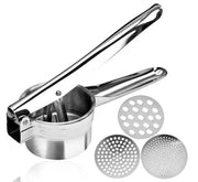 g8buynz Stainless Steel Potato Ricer 3 Interchangeable Discs for Fine Medium & Coarse Stainless Steel Potato Ricer 3 Interchangeable Discs for Fine Medium & Coarse