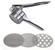 g8buynz Stainless Steel Potato Ricer 3 Interchangeable Discs for Fine Medium & Coarse Stainless Steel Potato Ricer 3 Interchangeable Discs for Fine Medium & Coarse