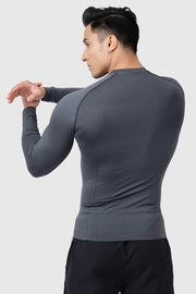 Power Seamless Fullsleeves T-shirt Charcoal by Fuaark Nz