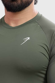 Bare Nylon Fullsleeves T-shirt Olive by Fuaark Nz