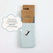 Save the Puffin Ribbed Bamboo Socks by Barekind NZ