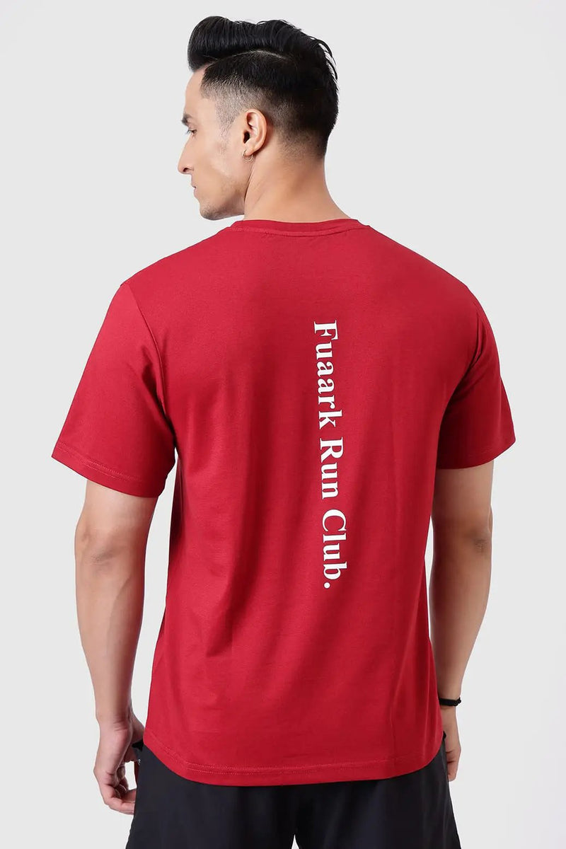 Pulse Running T-shirt Deep Red by Fuaark Nz