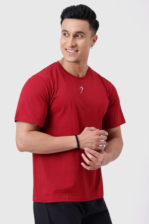 Pulse Running T-shirt Deep Red by Fuaark Nz