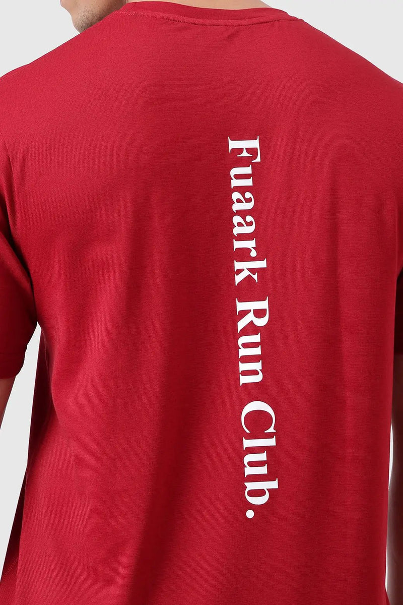 Pulse Running T-shirt Deep Red by Fuaark Nz