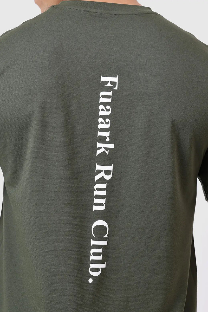 Pulse Running T-shirt Olive by Fuaark Nz