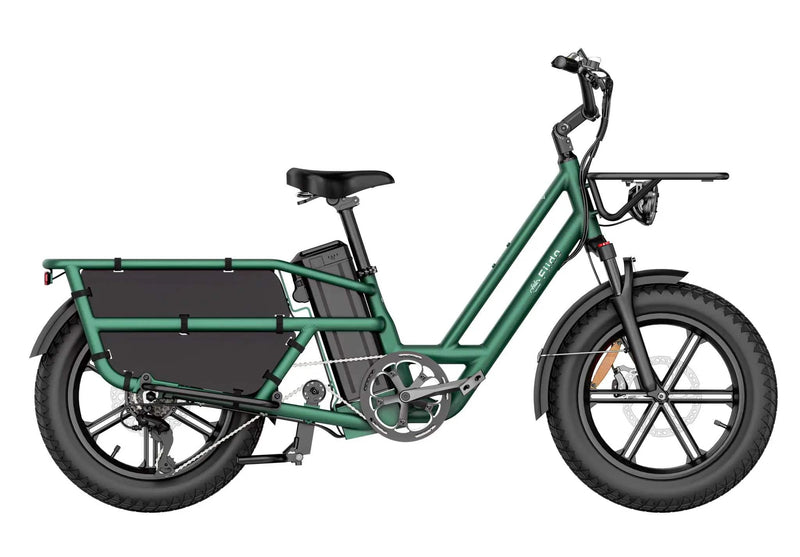 Kiwi eRide Kiwi eRide Fiido T2 Longtail Cargo E-bike Green Fiido T2 Longtail Cargo E-bike Green