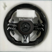 Mercedes-Benz Steering Wheel (Carbon Fiber+Perforated Leather) #Q1 by CARBONISE
