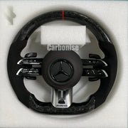 Mercedes-Benz Steering Wheel (Forged Carbon Fiber+Alcantara) #Q11 by CARBONISE