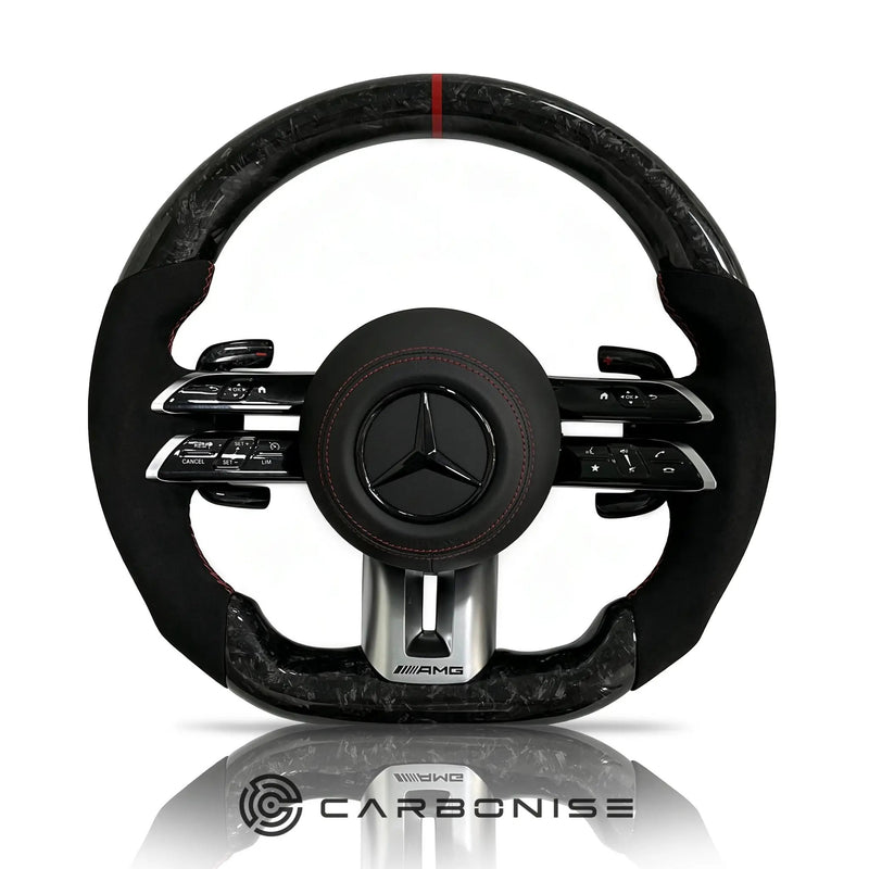 Mercedes-Benz Steering Wheel (Forged Carbon Fiber+Alcantara) #Q11 by CARBONISE