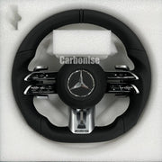 Mercedes-Benz Steering Wheel (Smooth Leather+Perforated Leather) #Q16 by CARBONISE