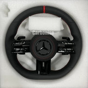 Mercedes-Benz Steering Wheel (Smooth Leather+Perforated Leather) #Q17 by CARBONISE