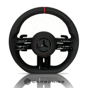 Mercedes-Benz Steering Wheel (Smooth Leather+Perforated Leather) #Q17 by CARBONISE