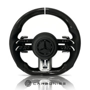 Mercedes-Benz Steering Wheel (Carbon Fiber+Perforated Leather) #Q18 by CARBONISE