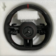 Mercedes-Benz Steering Wheel (Carbon Fiber+Perforated Leather) #Q20 by CARBONISE