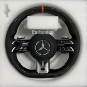 Mercedes-Benz Steering Wheel (Carbon Fiber+Perforated Leather) #Q21 by CARBONISE