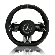 Mercedes-Benz Steering Wheel (Carbon Fiber+Perforated Leather) #Q21 by CARBONISE