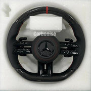 Mercedes-Benz Steering Wheel (Carbon Fiber+Perforated Leather) #Q23 by CARBONISE